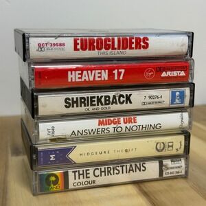 TESTED Vintage 80s New Wave Midge Ure Heaven 17 + More Cassette Tape Lot 6pc Pop